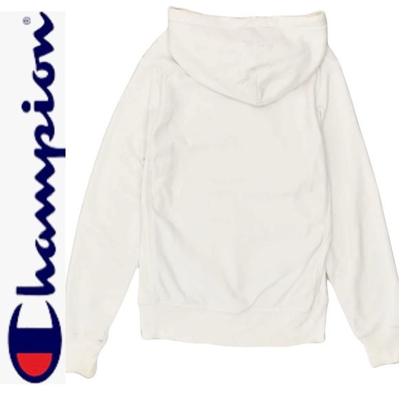 Women’s Champion White Reverse Weave Hoodie m - Picture 2 of 9